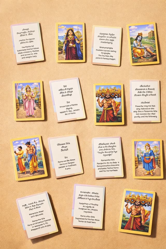 Telugu Ramayana Flash Cards